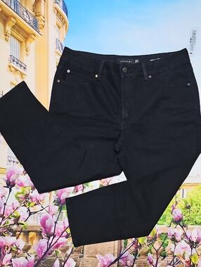 Tahari Black Haisley Capri High Wsist Jeans Size‎ 16 New